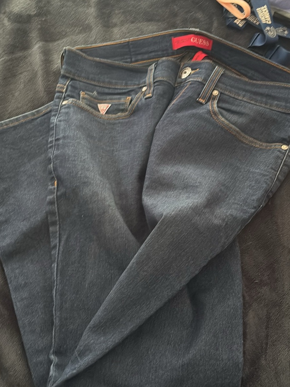 GUESS Women's Dark Indigo Skinny Jeans